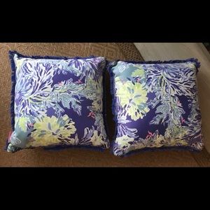 Lilly Pulitzer pair of outdoor pillows